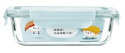 microwave safe  glass lunch box set with bag lunch box glass botosilicate glass lunch box