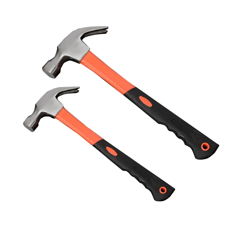 Factory Outlet Steel Industrial Hammer with Plastic-coated Handle Claw Hardware Tool Hand Claw Hammers