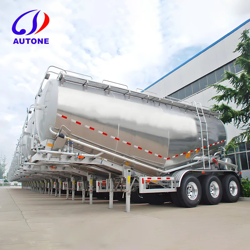 V Type Dry Bulk Cement Tanker Semi Trailer Transport Powder Bulker Tank Truck Semi-Trailer With 3 Axle 40 50 60 Ton For Sale