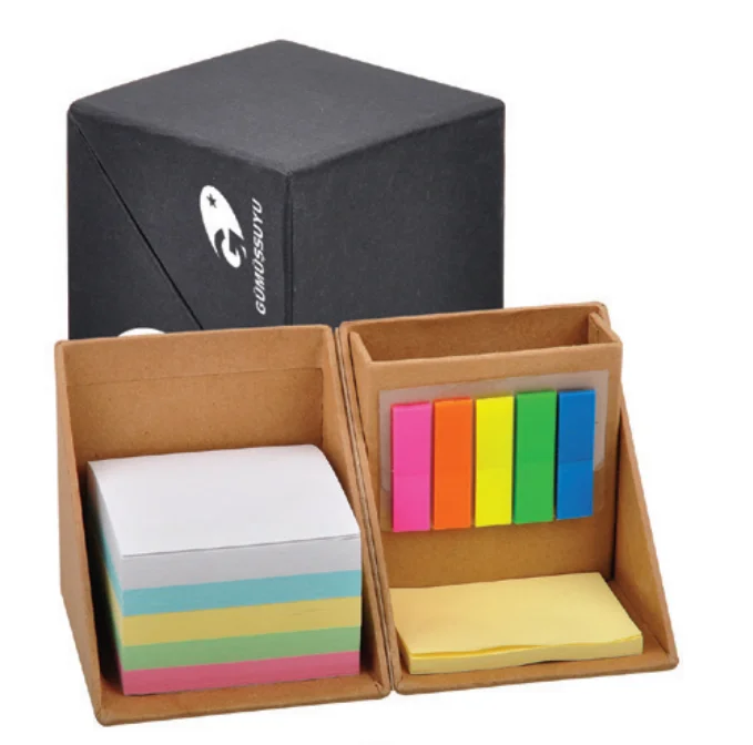 Eco-friendly куб бумаги для заметок на клейкой основе набор памяток разные цвета модные туфли-лодочки офиса стационарный инструмент с держателем ручки