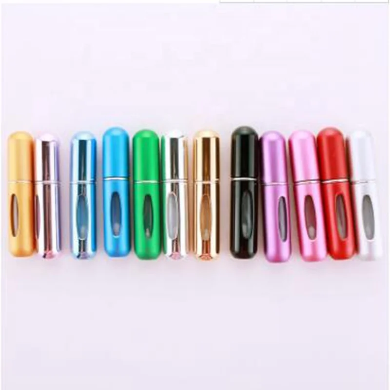 mini portable round 5ml 8ml 10ml vial glass spray bottle refillable glass atomizer perfume bottle