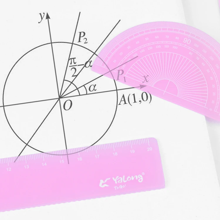 YALONG  Plastic Fluorescent  Ruler Set Of 20 cm School Ruler  For School Supplies