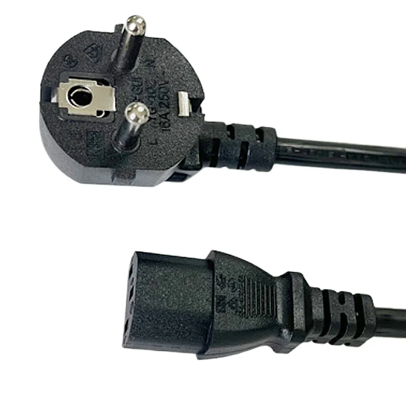 1.2m 1.5m 1.8m High Quality 2 Pin Ac Europe Power Plug Cable Wholesale Eu Ac Power Cord For Laptop Desktop Computer Power