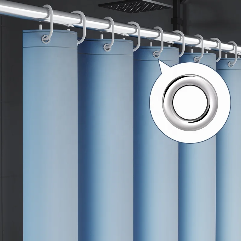 Modern Waterproof Lining Mildew-Proof Peva Plastic Solid Color Spots Shower Curtain