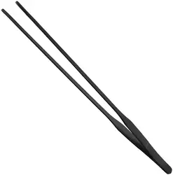 15 inch Black Aquarium Tweezers Stainless Steel Tweezer Carbonation Protection Coating Rust Long Reptiles Feeding Tongs