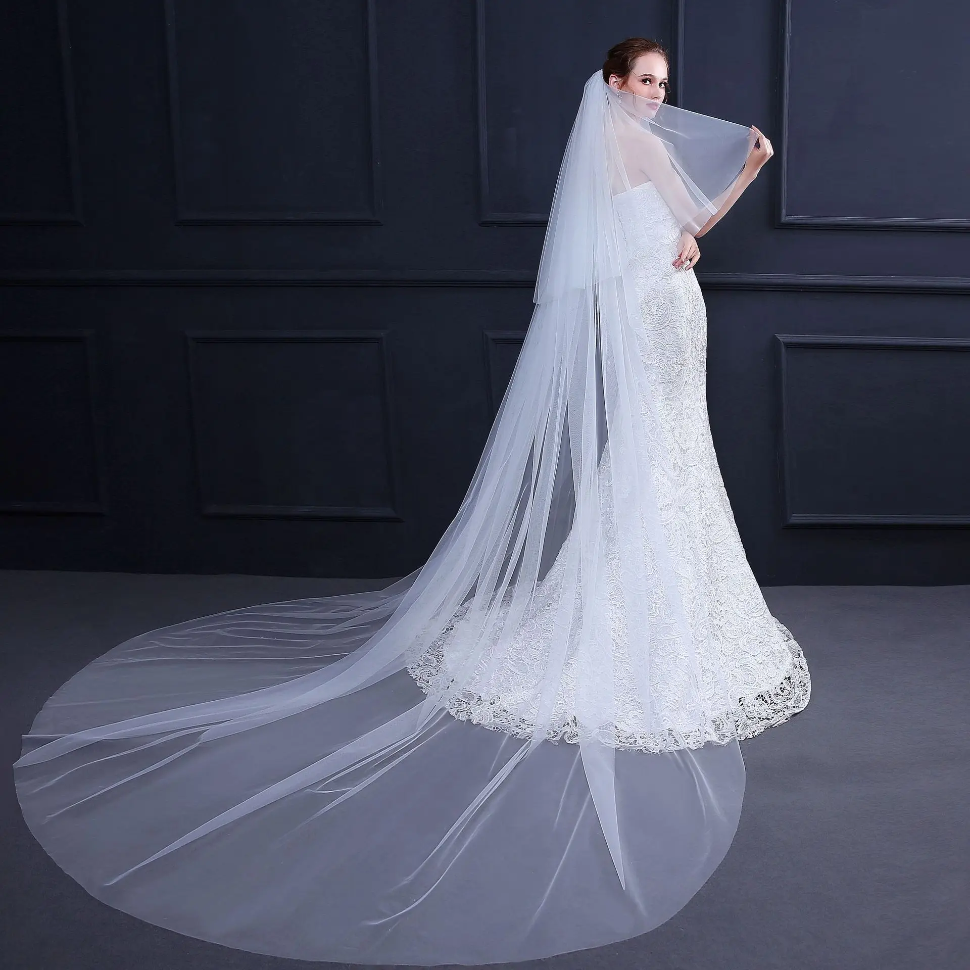 3M Simple Two - layer soft tulle veil Wedding Accessories Soft Wedding Bridal Long Veils wedding accessories