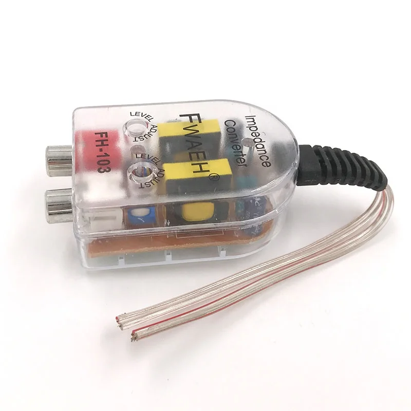 Auto Car Radio Converters Speaker High To Low Car Amplifier 12V RCA Line Use for Android DVD Car Audio Impedance Converter