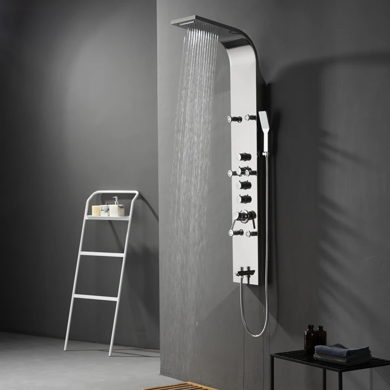 2022 new design bathroom wall mounted stainless steel Waterfall column set tower Shower Panel