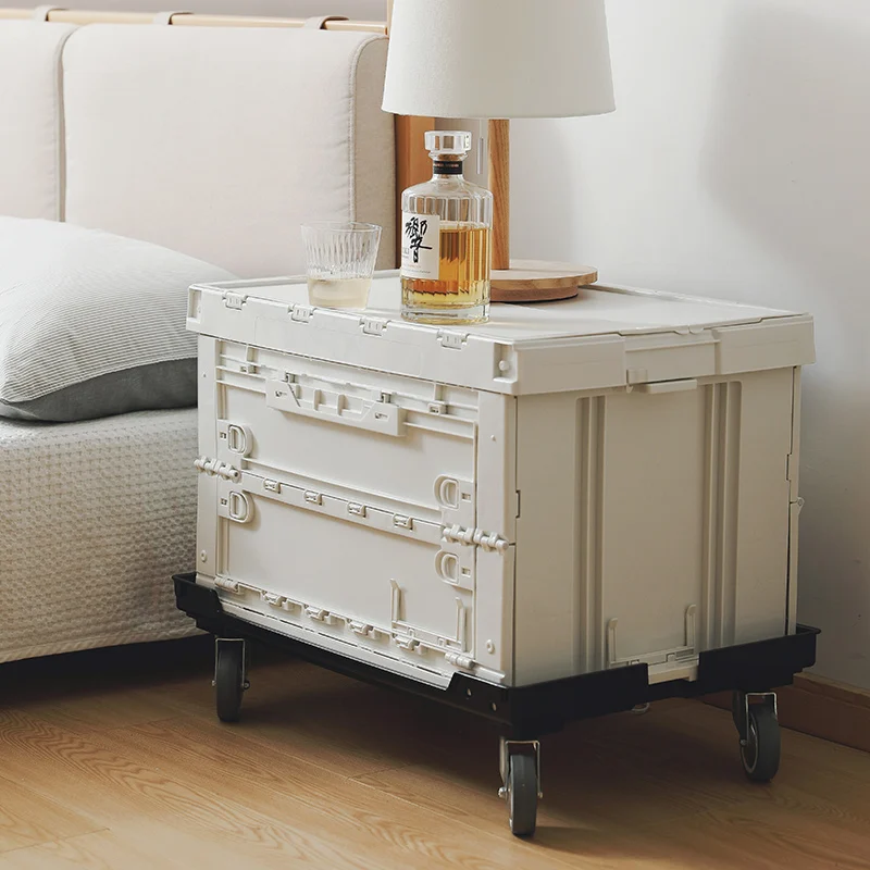 SHIMOYAMA 75L/19L Large Plastic Foldable Storage Box Clear Storage Containers Bins Stackable Storage Boxes with Lids