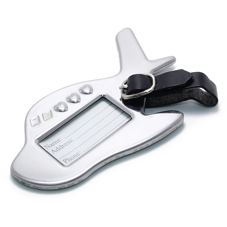 
Wedding Favor Celebration Airplane shaped Promotional Luggage Tag Gifts Stainless Steel Metal Travel Tag 