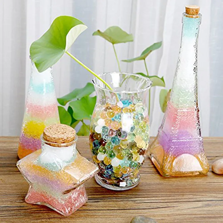 Biodegradable Colorful Magic Crystal Soil Gel Balls Water Beads For Kids Educational Sensory Toys