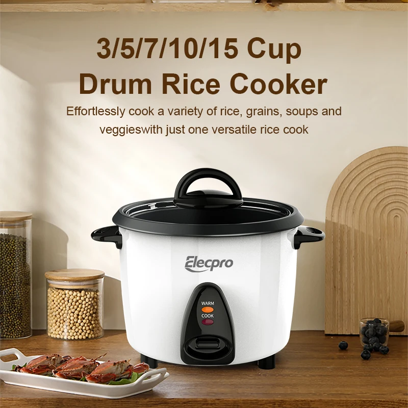 0.5L 0.8L 1L 1.2L 1.8L 2.5L uncooked One Touch control Auto Keep Warm 1250W high power Rice Cooker with Food Steamer