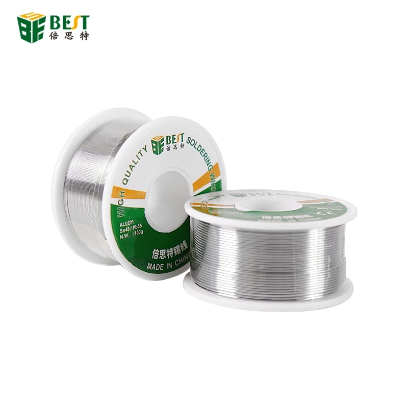 BESTOOL 100g 0.3-0.8mm Low Melting Point high tin content Sn45 Pb55 Soldering Wire Welding BGA Rosin Core Solder Tin Wire