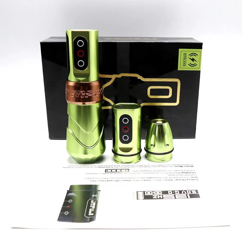 Professional Adjustable Stroke FK MAX Wireless Battery Rotary Custom Pen Type Gun Full Complete Set Kit Wireless Tattoo Machine