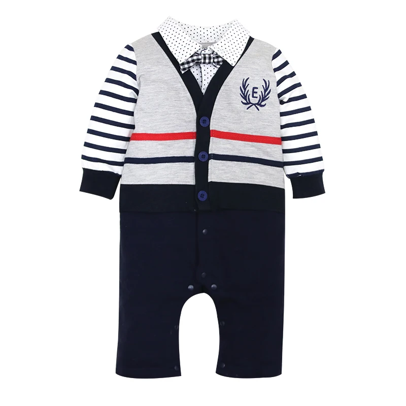 Baby Autumn Clothing Romper Gentleman Vest Handsome Romper Clothes For Babies Newborn One Year Old Dress Baby Jumpsuit