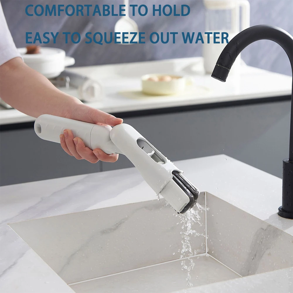 New Household items Standing Mini Sponge Mop Super Absorbent For Glass Countertop Cleaning Self Squeeze Water Spray Mop Sponge