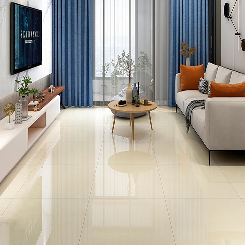 Factory Price bathroom 600*600 glazed marble  look slab peel and stick ceramic floor tiles for floor