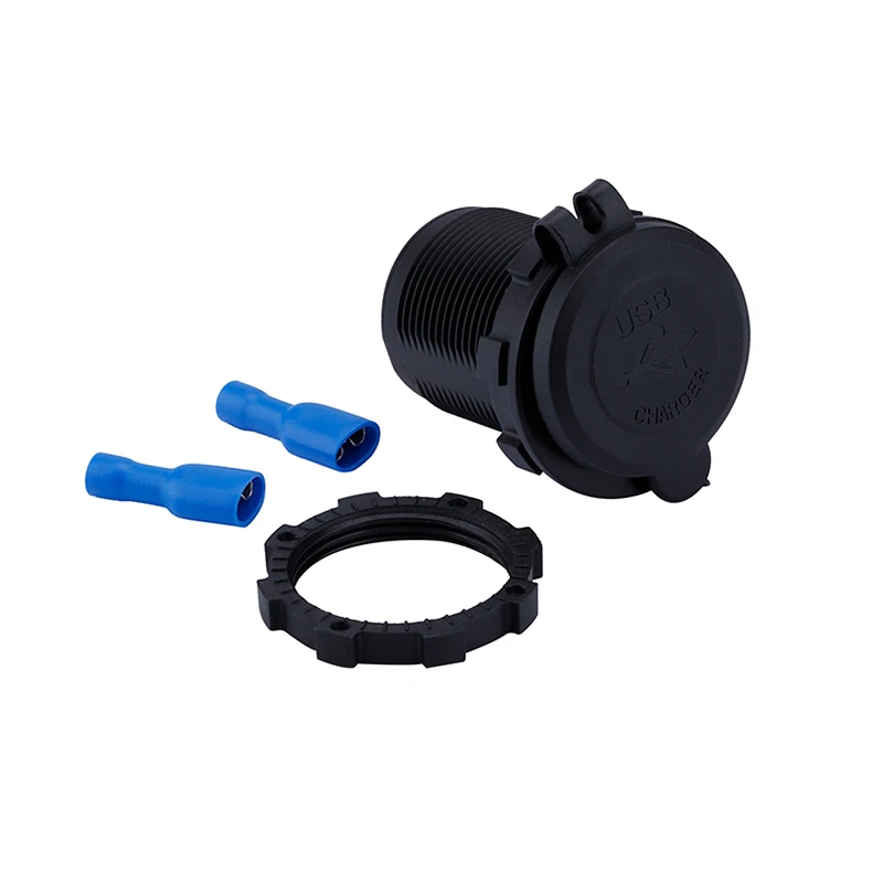 Factory Price Dc 12v Blue Led Touch Switch 5v 2.1a USB Car Charger Power Socket 12v USB Car Charger Socket Dual