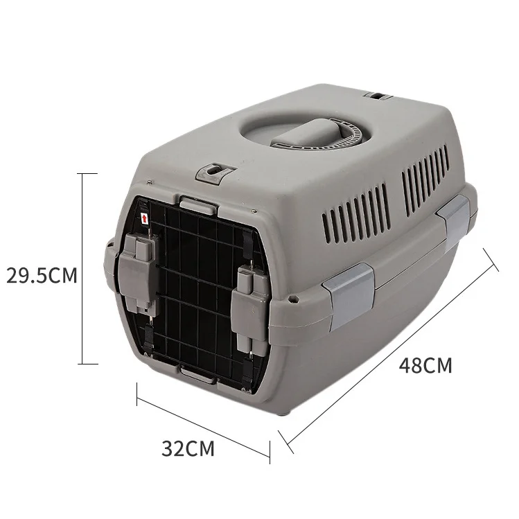 Good Quality Airline-approved Pet Carrier with Hanging Bowl and Grid Pet Cages for Cats