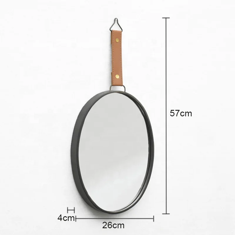 Customized product Modern Farmhouse 3 PC Oval Small Wall Mirrors Sticker Decor Set Decorative Hanging Wall mirror Home Decor