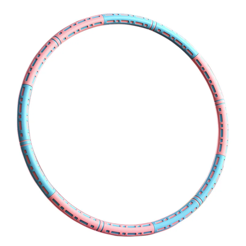 Hot Sale Stainless Steel Two-color Foam Hula Ring Removable Fitness Hoop Ring Circle