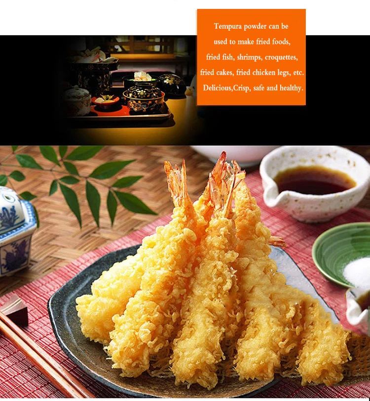 Tempura Fried  Powder Vegetables Pork Cutlet Chicken wings Wrapped Powder Fried Prawn Premixed Powder Japanese Crispy