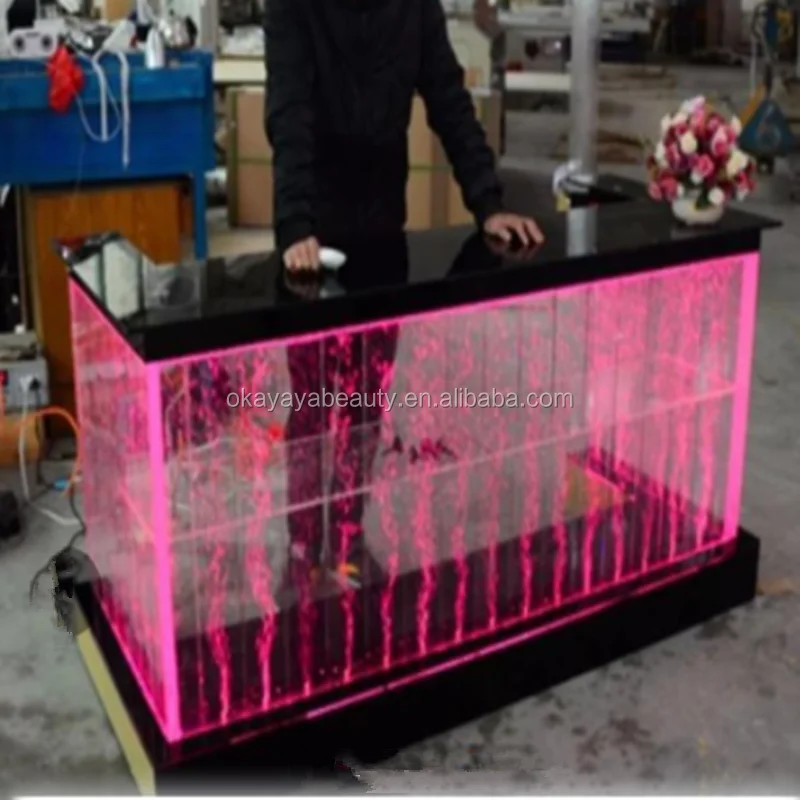 Waterproof led bar music counter with light color change bar counter