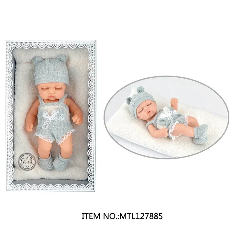 Wholesale Baby Silicone Reborn Sleeping Doll with a Pillow Full Vinyl Doll 10 Inch Dolls Toys