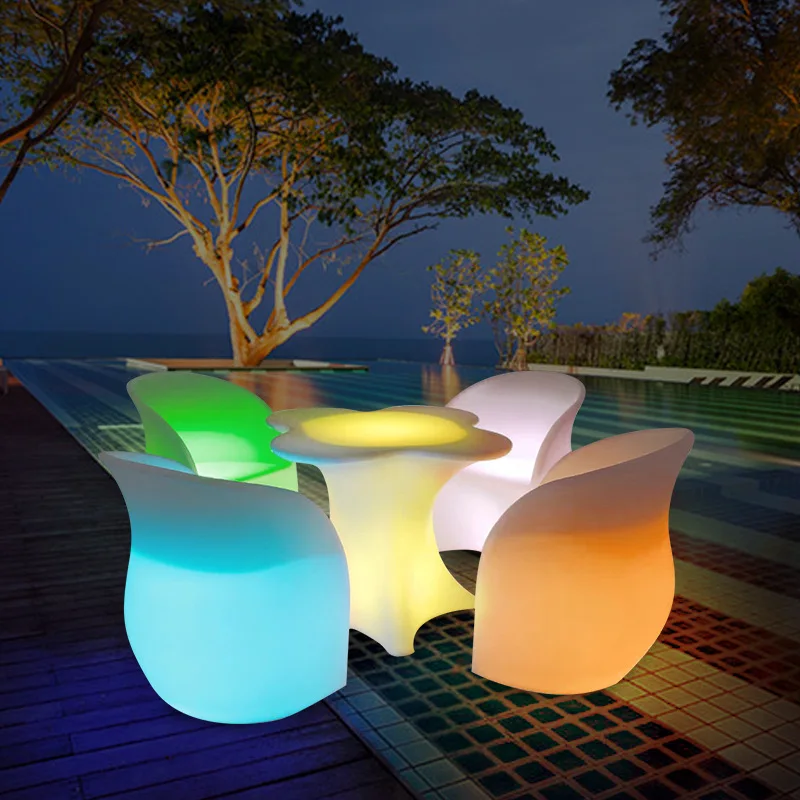 RGB 16 Colors LED Coffee Table/Modern LED Furniture/ LED Table and Chair for Event