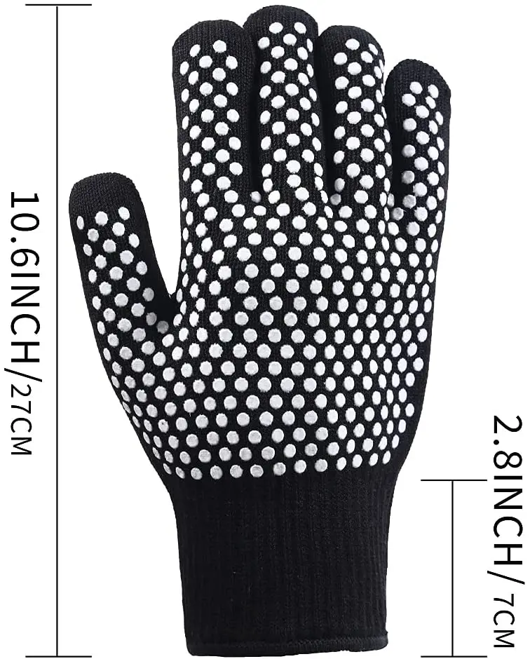 Custom Aramid BBQ Gloves Extremely Heat Resistant Gloves BBQ Gloves For Cooking Baking