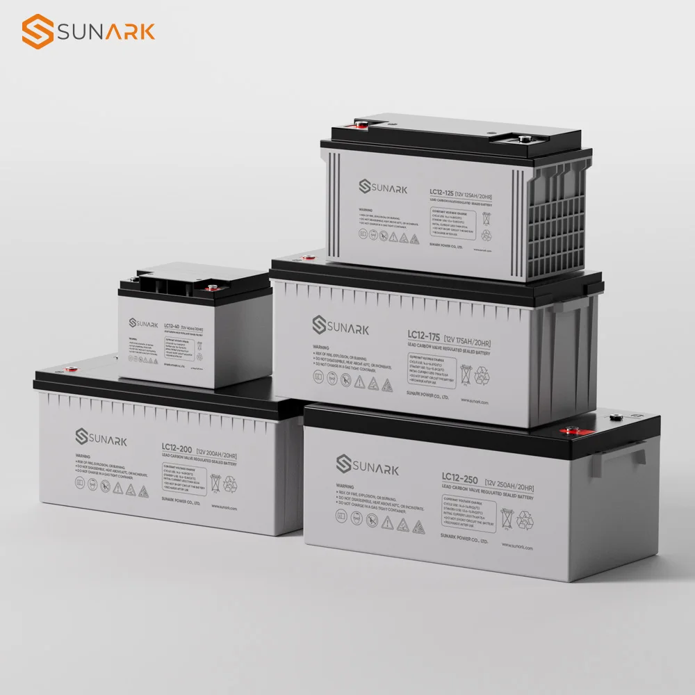 Аккумуляторная батарея с регулируемым клапаном для глубокого цикла SunArk 12 В 200 А/ч графеновые свинцово-углеродные батареи