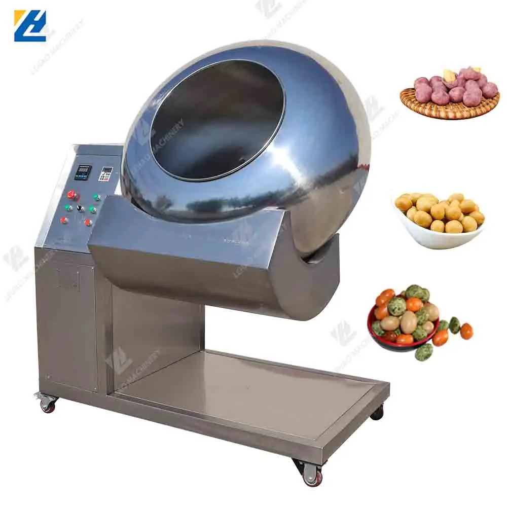 Copper caramelised nuts roasting machine chocolate coating pan candied peanut coating machine for peanut food