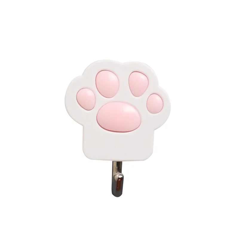 Wholesale Household Cat Paw Print Double Sided  Adhesive Wall Towel Hooks
