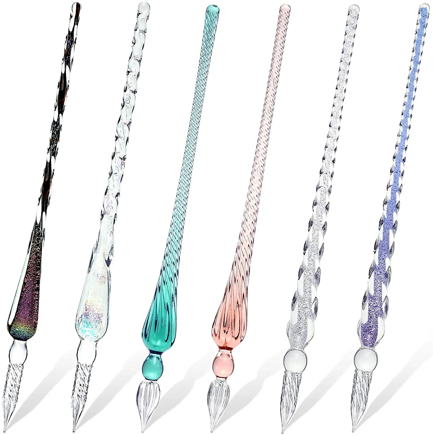 Glass Dip Pen Set, Calligraphy Pens Set - Crystal Glass Pens for Art, Writing, Drawing, Signatures, Gift for Kids and Artist