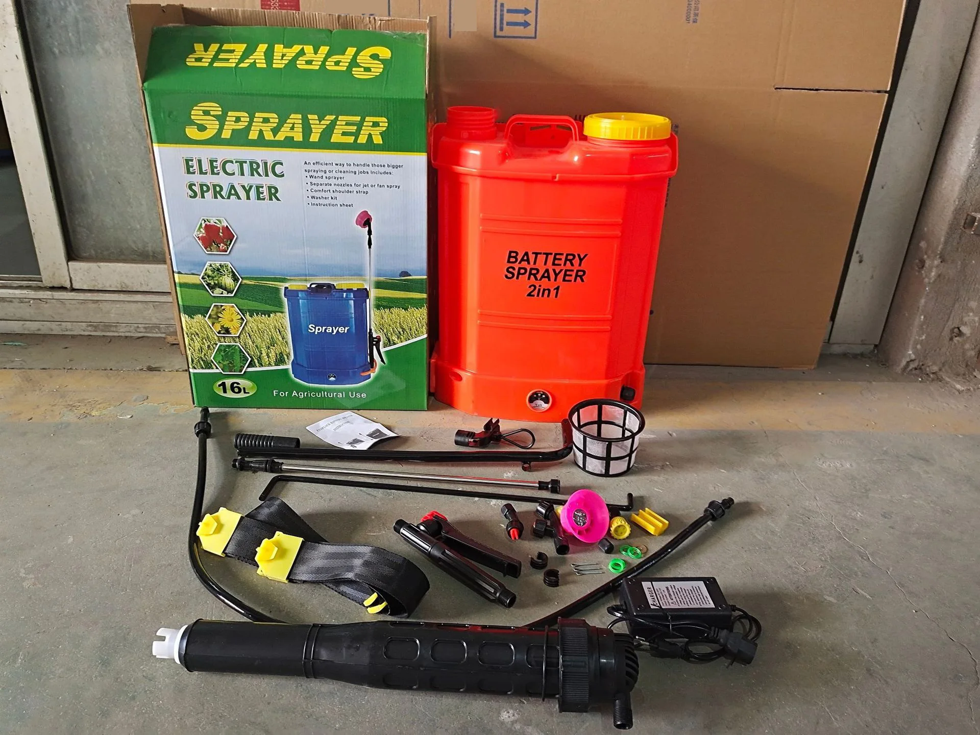 New 16L Shoulder Agricaltrual Knapsack Electric Battery And Manual Hand 2-in-1 Electric Sprayer