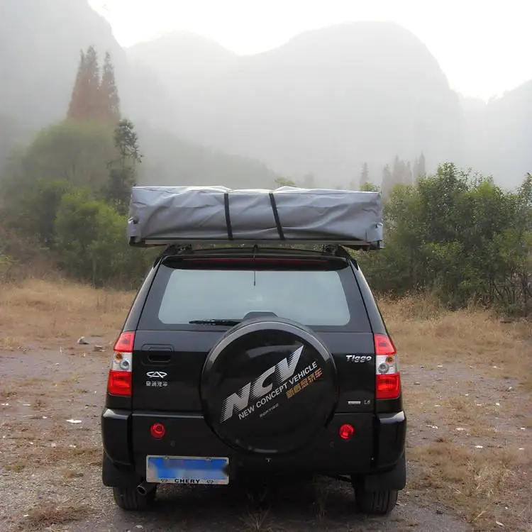 Camping Car Roof Top Tent Soft Cover Rooftop Tent for Sale Custom Soft Shell Outdoor Oxford Brown Beige Carry Bag Easier 2 Sets
