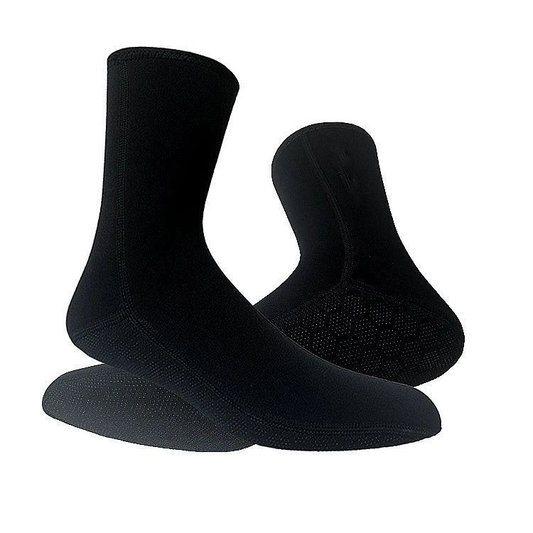 OEM UOO Professional Diving Glued Blind Stitch or Flat Lock Stitch 3mm Neoprene Socks with Custom Logo Printing