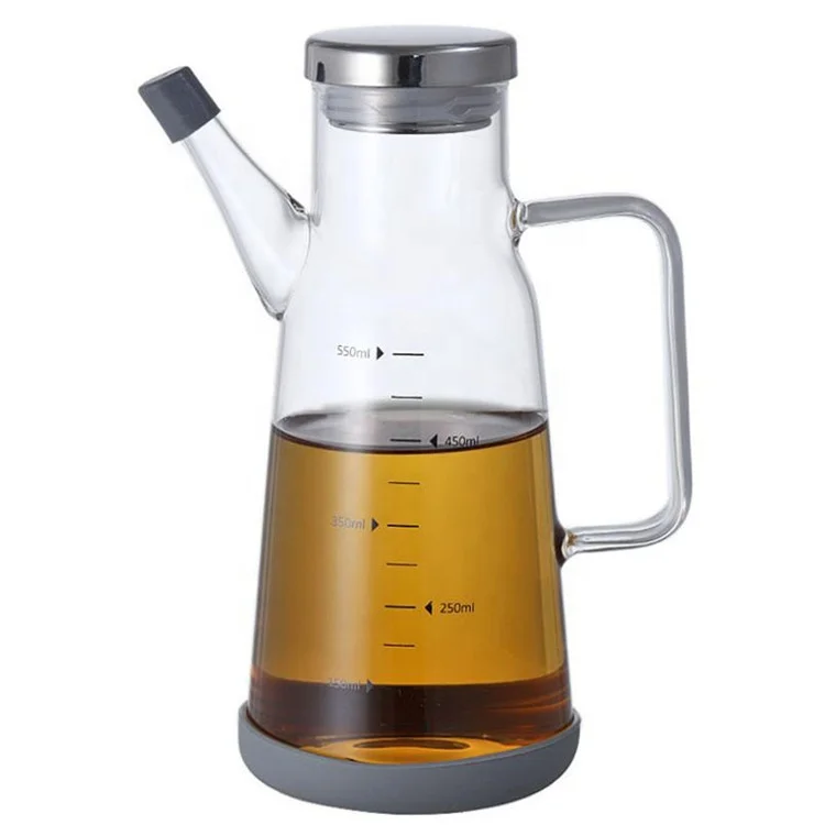 Stainless steel cover glass oil pot outdoor home metering seasoning tank kitchen leak-proof soy sauce vinegar bottle wholesale