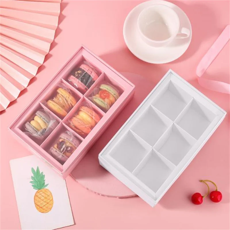Most Popular Round Macaron Gift Boxes Packaging With Divider White Pink Purple Plastic Online Shop China Food Custom