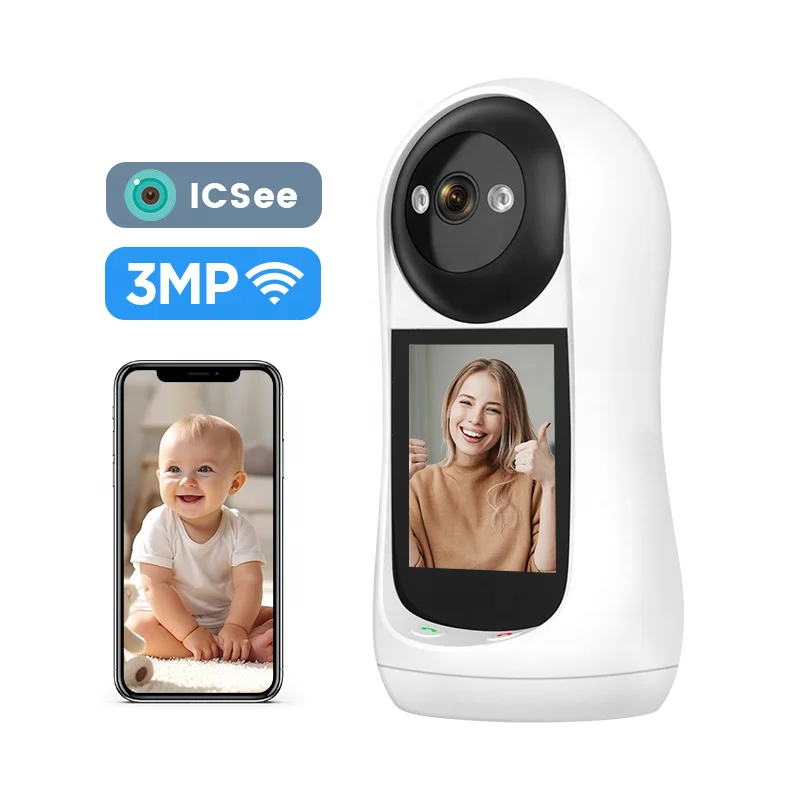 Indoor Wifi 3MP Security Camera Human Detection Babyphone Camera One Click Video Night Vision Cry Detection Smart Baby Monitor