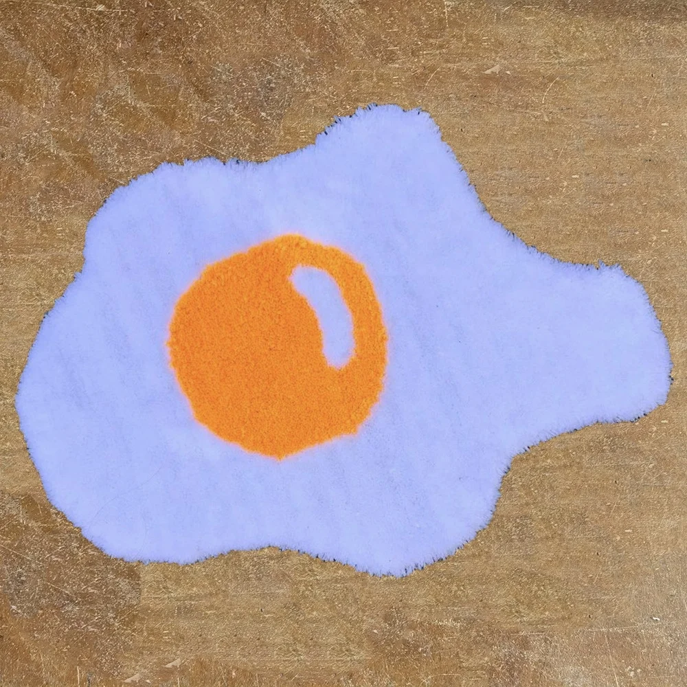 High quality washable thick carpet lovely soft flower egg smile rug for children
