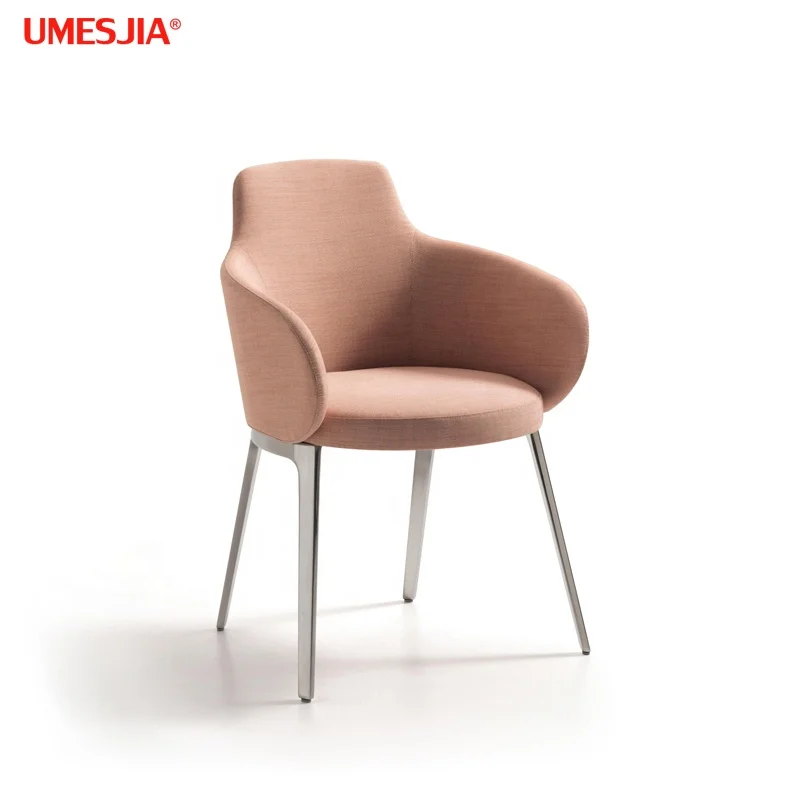 
Modern light luxury dining chair Hotel restaurant chair ROC Stainless steel Modern velvet chair 