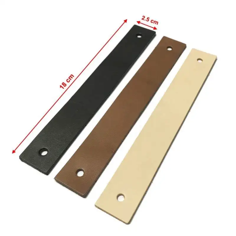 Fashional Customized Rotary Burr 2.5cm Width Leather Cabinet Door Handles With Low Price