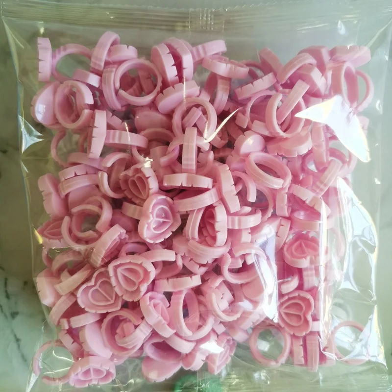 Eyelash Grafting Glue Ring Holder Heart Lash Glue Ring Eyelash Extension Glue Ring