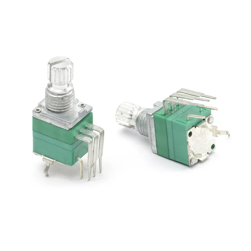 9mm metal shaft with busing with thread horizontal with bracket single with switch rotary potentiometer