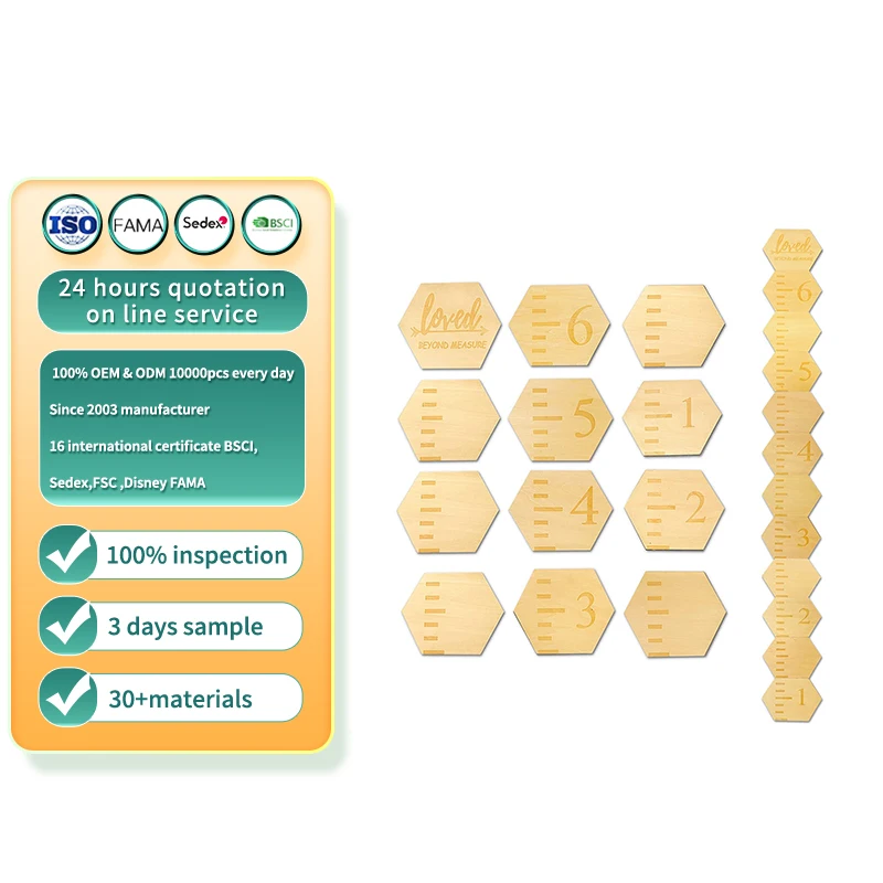 Настенная деревянная шкала для измерения роста детей