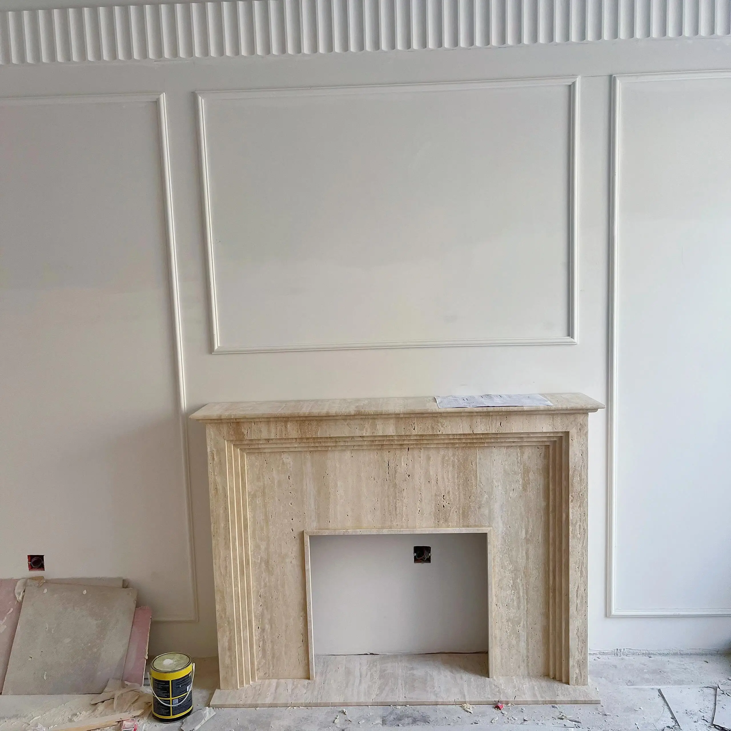 HZX Modern Classic Victorian Marble Fireplace European Designer Style Freestanding Indoor Use Villas Wood Stone Fireplace