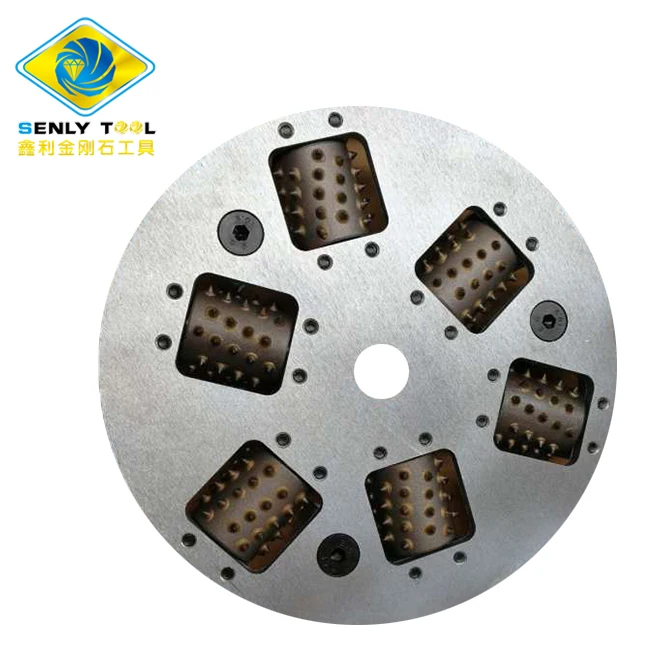 300mm 12inch Litchi stone floor Surface grinding tool Diamond Bush Hammer Plate