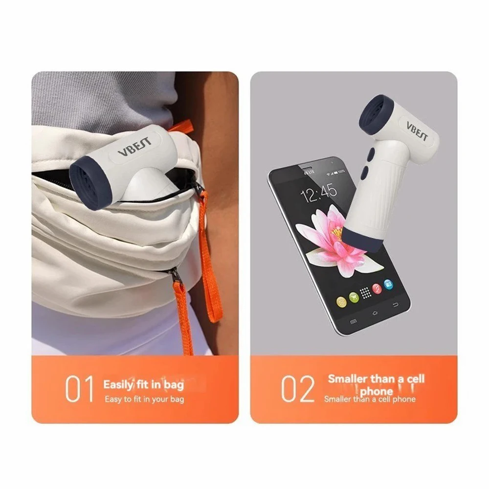 AP-02 Air blower 100000RPM Turbo Jet Fan Brushless Motor Handheld Duct Fan 52M/S Portable Type-C Charging