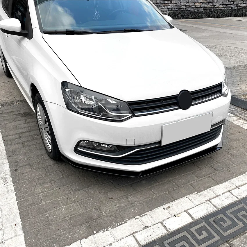 Suitable for Volkswagen Polo 6R 6C 2009-2017 Polo front bumper front shovel front lip exterior decoration modification